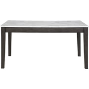 Luvoni White/Charcoal Rectangular Dining Table - bellafurnituretv