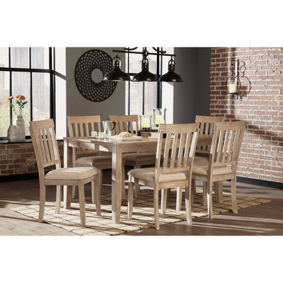 Mattilone White 7-Piece Dining Set | D484 - bellafurnituretv