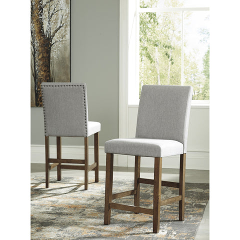 Glennox Warm Brown Counter Height Chair, Set of 2 - bellafurnituretv