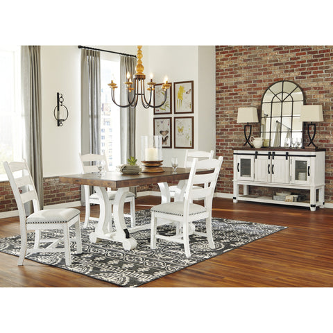 Valebeck White/Brown Dining Room Set - bellafurnituretv