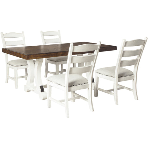 Valebeck White/Brown Dining Room Set - bellafurnituretv