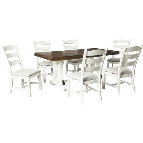 Valebeck White/Brown Dining Room Set - bellafurnituretv