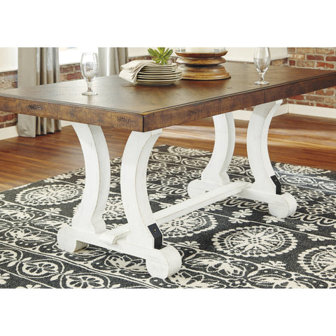 Valebeck White/Brown Dining Room Set - bellafurnituretv