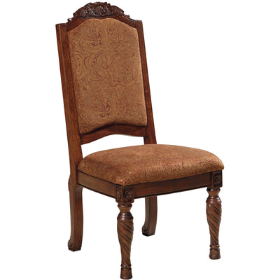North Shore Dark Brown High-Back Side Chair, Set of 2 - bellafurnituretv