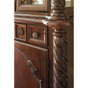 North Shore Dark Brown China Cabinet - bellafurnituretv