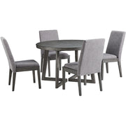 Besteneer Dark Gray Round Dining Room Set - bellafurnituretv