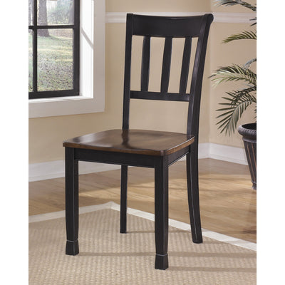 Owingsville Black/Brown Side Chair, Set of 2 - bellafurnituretv