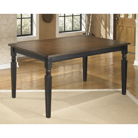 Owingsville Black/Brown Dining Table - bellafurnituretv