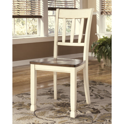 Whitesburg Brown/Cottage White Side Chair, Set of 2 - bellafurnituretv