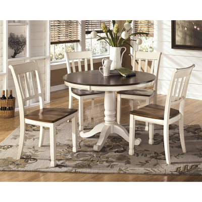Whitesburg Brown/Cottage White Round Dining Room Set - bellafurnituretv