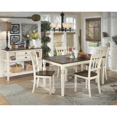 Whitesburg Brown/Cottage White Rectangular Dining Room Set - bellafurnituretv