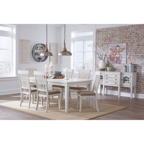 Danbeck White Rectangular Extendable Dining Room Set | D603 - bellafurnituretv