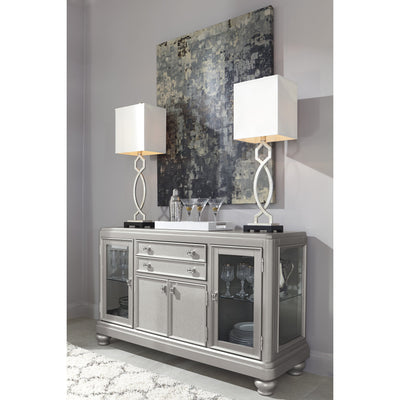 Coralayne Silver Server - bellafurnituretv