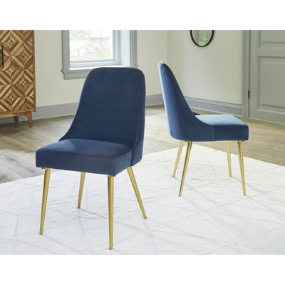 Trishcott Blue Upholstered Side Chair, Set of 2 - bellafurnituretv