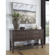 Adinton Reddish Brown Server - bellafurnituretv