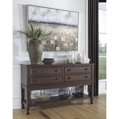 Adinton Reddish Brown Server - bellafurnituretv