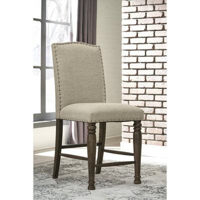 Lettner Gray/Brown Counter Height Chair, Set of 2 - bellafurnituretv