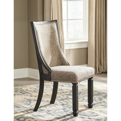 Tyler Creek Black/Grayish Brown Upholstered Side Chair, Set of 2 - bellafurnituretv