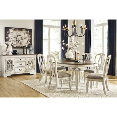Realyn Chipped White Oval Dining Room Set - bellafurnituretv
