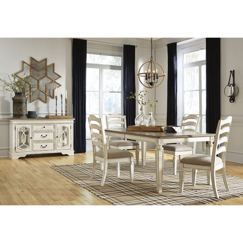 Realyn Chipped White Rectangular Dining Room Set - bellafurnituretv