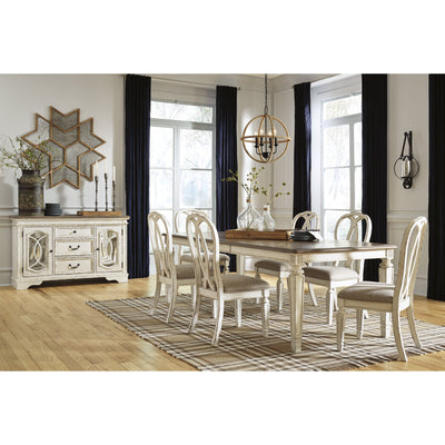 Realyn Chipped White Rectangular Dining Room Set - bellafurnituretv