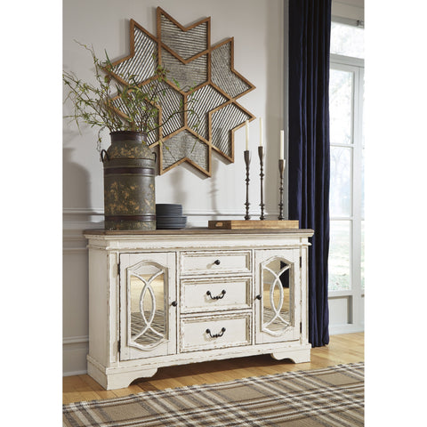 Realyn Chipped White Server - bellafurnituretv