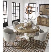 Grindleburg Light Brown/White Round Dining Table - bellafurnituretv