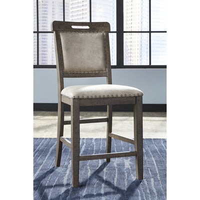 Johurst Brown/Beige Counter Height Chair, Set of 2 - bellafurnituretv