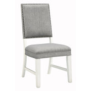 Nashbryn Gray/White Upholstered Side Chair, Set of 2 - bellafurnituretv