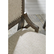 Wyndahl Rustic Brown Upholstered Side Chair, Set of 2 - bellafurnituretv