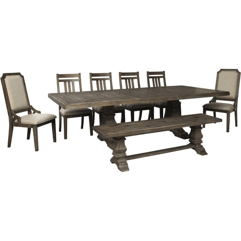 Wyndahl Rustic Brown Dining Room Set - bellafurnituretv