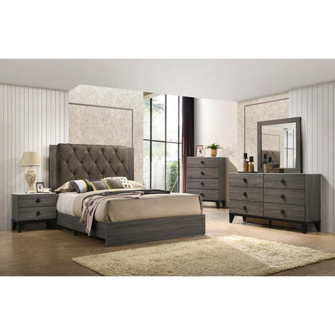 Ethan Gray Queen Panel Bed - bellafurnituretv