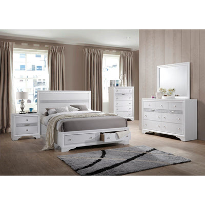 [SPECIAL] Logan White Storage Platform Bedroom Set - bellafurnituretv