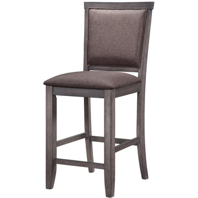 Ariel Brown Counter Height Chair, Set of 2 - bellafurnituretv