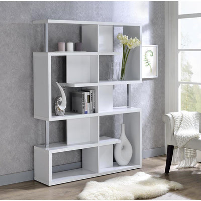 Oleisa White Bookcase - bellafurnituretv