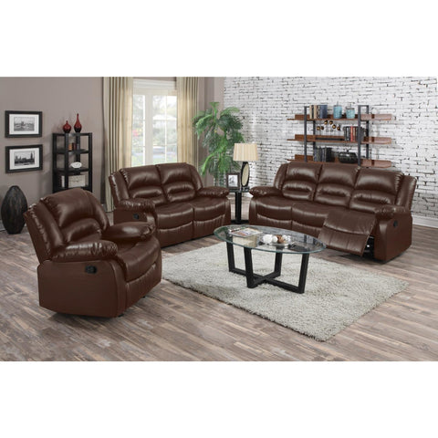 Eden Brown Reclining Living Room Set - bellafurnituretv