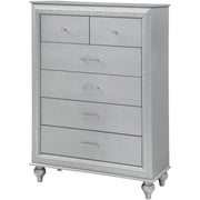Vincent Silver Panel LED Storage Bedroom Set - bellafurnituretv