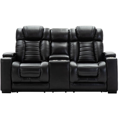 Collin Black Power Reclining Loveseat - bellafurnituretv