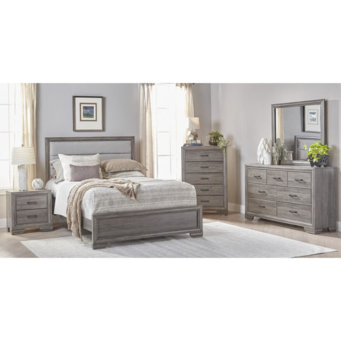 Chelsea Gray Full Panel Bed - bellafurnituretv