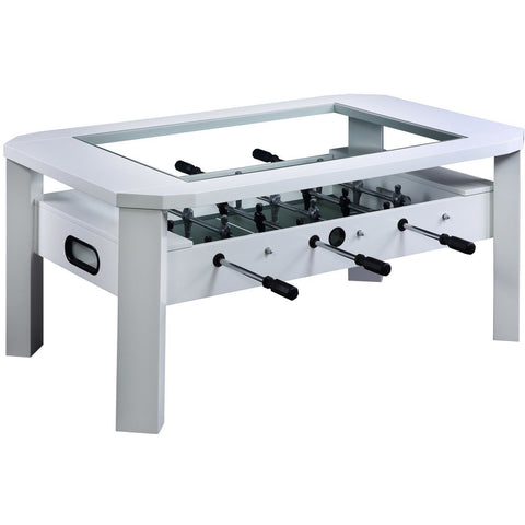 Cooper White Foosball Table - bellafurnituretv