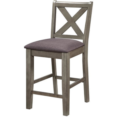 Calvin Gray Counter Height Chair, Set of 2 - bellafurnituretv