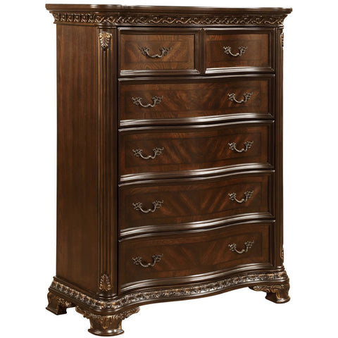 Milan Brown Sleigh Bedroom Set - bellafurnituretv