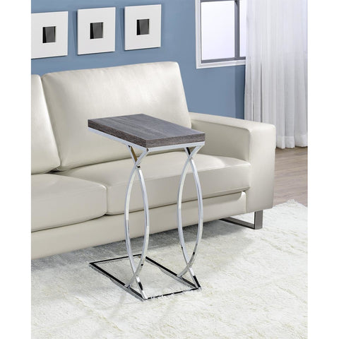 Fanetta Gray/Chrome Chair Side Table - bellafurnituretv