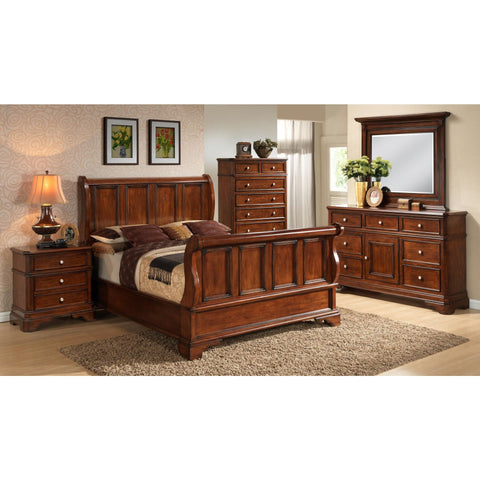 Bayliss Brown King Sleigh Bed - bellafurnituretv