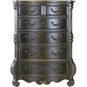Bordeaux Espresso/Ivory Sleigh Bedroom Set - bellafurnituretv