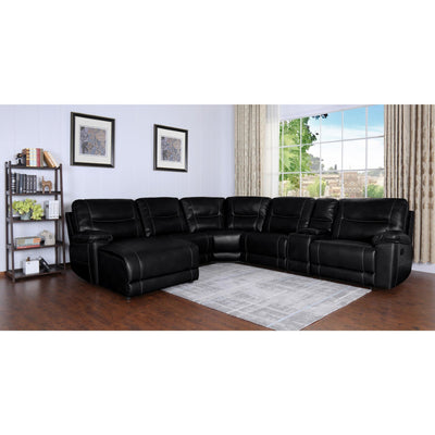 Barrington Black LAF Chaise Reclining Sectional - bellafurnituretv