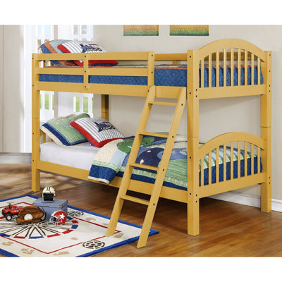 [SPECIAL] Ryder Yellow Twin over Twin Bunk Bed - bellafurnituretv