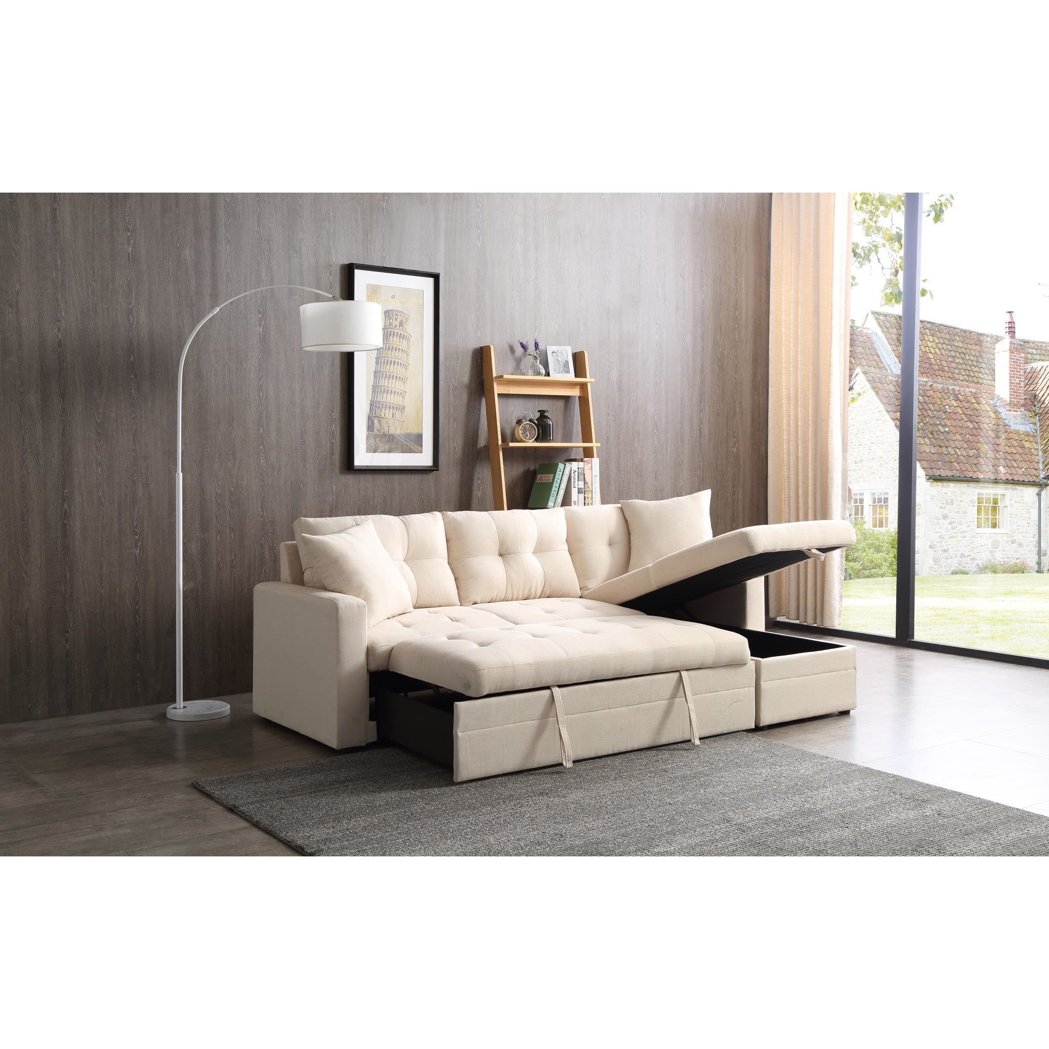 Fortney queen sofa chaise shop sleeper