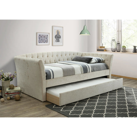 Maddox Beige Twin Daybed with Trundle - bellafurnituretv