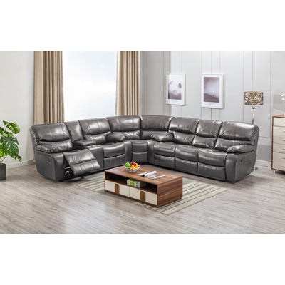 Banner Gray Reclining Sectional - bellafurnituretv